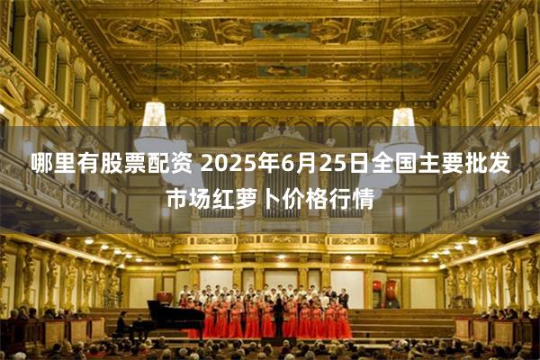哪里有股票配资 2025年6月25日全国主要批发市场红萝卜价格行情