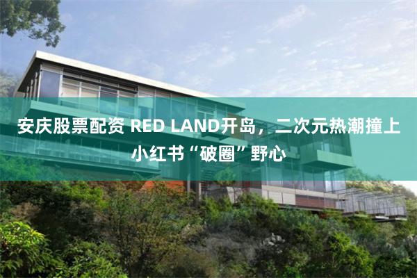 安庆股票配资 RED LAND开岛，二次元热潮撞上小红书“破圈”野心