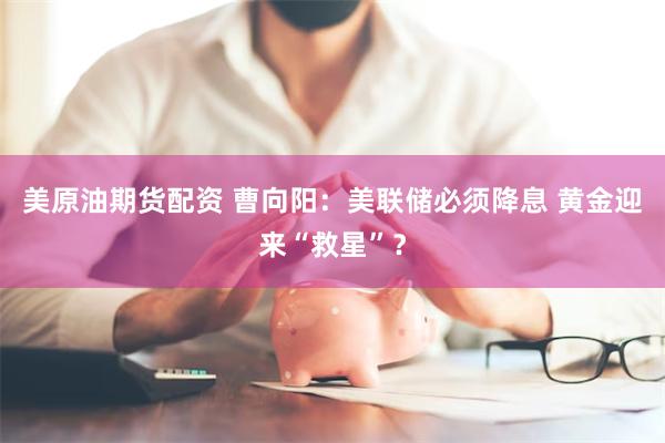 美原油期货配资 曹向阳:美联储必须降息 黄金迎来“救星”?