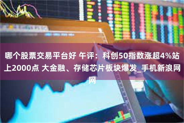 哪个股票交易平台好 午评:科创50指数涨超4%站上2000点 大金融、存储芯片板块爆发_手机新浪网