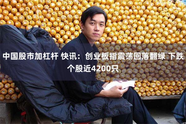 中国股市加杠杆 快讯：创业板指震荡回落翻绿 下跌个股近4200只